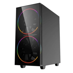 Carcasă PC Gamemax Black Hole, Midi-Tower, Fără PSU, Negru