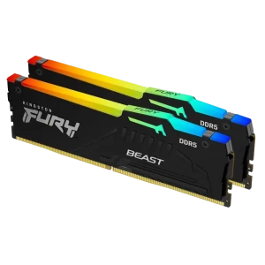 Memorie RAM Kingston FURY Beast RGB, DDR5 SDRAM, 6400 MHz, 32GB, KF564C32BBEAK2-32