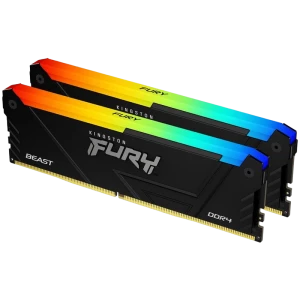 Оперативная память Kingston FURY Beast RGB, DDR4 SDRAM, 3200 МГц, 16Гб, KF432C16BB2AK2/16