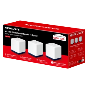 Sistem Wi-Fi Mesh MERCUSYS Halo H50G (3-pack), Alb
