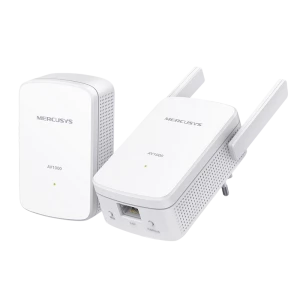Wi-Fi + Powerline adapter MERCUSYS MP510 KIT, AV1000, 1000 Mbps, Alb