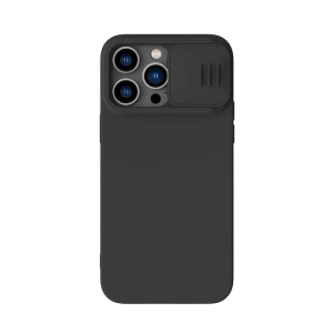 Husă Nillkin iPhone 14 Pro Max, CamShield Silky Silicone, Negru