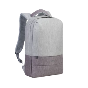 Rucsac pentru Laptop RivaCase Prater, 15.6", Poliester, Gri/Moca
