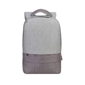 Rucsac pentru Laptop RivaCase Prater, 15.6", Poliester, Gri/Moca
