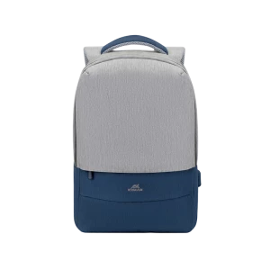 Rucsac pentru Laptop RivaCase Prater, 15.6", Poliester, Gri/Albastru