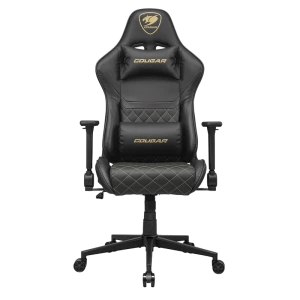 Игровое кресло Cougar Armor One V2 Gold, ПВХ Кожа, Черный | Золотистый