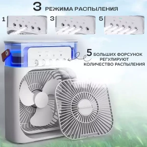 ВЕНТИЛЯТОР С УВЛАЖНИТЕЛЕМ ВОЗДУХА 4 В 1 И RGB ОСВЕЩЕНИЕ (MG1224)