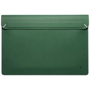 Футляр для ноутбука Spigen Valentinus 13-14", Искусственная кожа, Jeju Green
