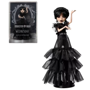 Игровой набор Monster High &quot;Кукла Wednesday в платье&quot;, с аксессуарами