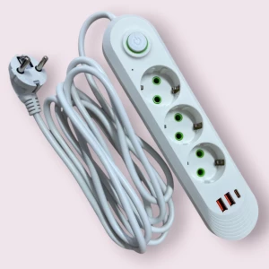 PRELUNGITOR 3 PRIZE 2 PORTURI USB SI 1 PORT  TIP C (ALB) (M13-76)