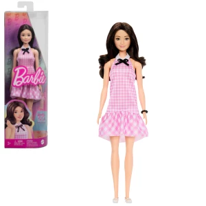 Кукла Barbie &quot;Модница в розовое платье в клетку с милыми рюшами и бантиком на воротнике&quot;