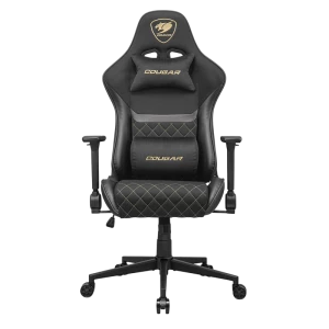 Игровое кресло Cougar Armor One V2 Gold F, ПВХ Кожа, Черный | Золотистый