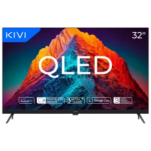 32" QLED SMART Телевизор KIVI 32F770QB, 1920x1080 FHD, Android TV, Чёрный