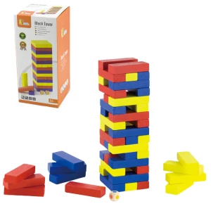 Joc de masă din lemn “Jenga în culori”