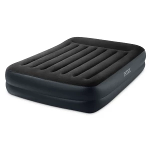 INTEX Saltea gonflabilă "Velur Pillow" 152x203x42 cm cu tetieră și pompă încorporată 220V, până la 272kg