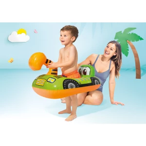 INTEX Детский надувной круг с вырезами для ног 84х58 см, до 15кг, 1-2 года, 3 модели