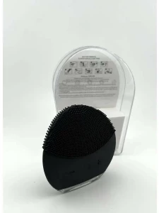 PERIE DIN SILICON DE CURATARE SI MASAJ FACIAL (NEGRU)