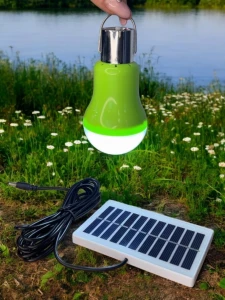 LAMPA BEC CU ACUMULATOR SI PANOU SOLAR DETASABIL (YJK-002)