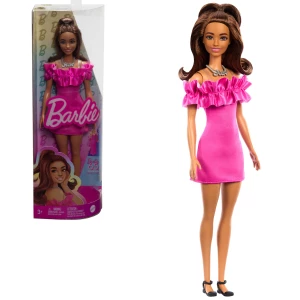 Кукла Barbie &quot;Модница с каштановыми волнистыми волосами и розовым платье&quot;