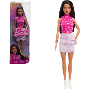Кукла Barbie &quot;Модница с черными прямыми волосами и радужной юбкой&quot;