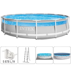 INTEX Бассейн PRISM FRAME CLEARVIEW 488х122см, 19156Л, металлический каркас
