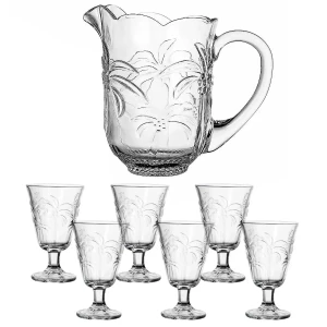 SET DE PAHARE DIN CRISTAL CU CARAFA DUBLIN (1,5 L, 7 PIESE) (M14-413)