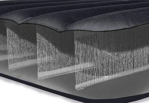 INTEX Saltea gonflabilă “Velur Classic” 152x203x25cm cu tetieră și pompă încorporată 220V, până la 272 kg