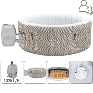 Bestway Jacuzzi SPA Madrid AirJet 180x66cm, 669L, 2-4 persoane / Джакузи SPA Madrid AirJet Bestway 180x66 см, 669 л, 2-4 человека
