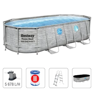 Bestway Бассейн Power Steel 549х274х122 см, 13430Л, метал каркас