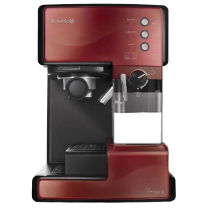 Cafetiera manuala Breville Prima Latte VCF046X-DIM, 1050W, Roșu