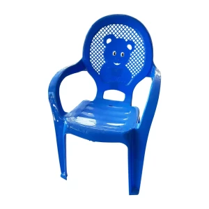 SCAUN DIN PLASTIC PENTRU COPII CU URSULET – ALBASTRU ( 7080AL)