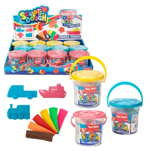 Set de plastilină cu formă, în căldărușă