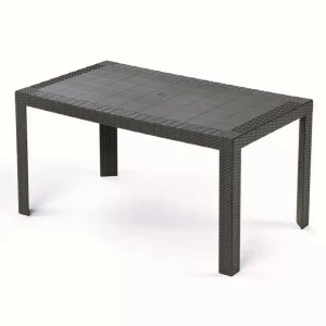 КОРИЧНЕВЫЙ СТОЛ URANO ИЗ ПОЛИПРОПИЛЕНА СОВРЕМЕННЫЙ ДИЗАЙН 120x70 CM