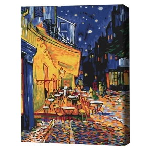 Pictură pe numere 30*40 сm (fără cutie) – Cafeneaua de noapte din Arles – Vincent van Gogh