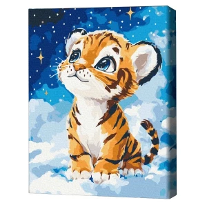 Pictură pe numere 30*40 сm (fără cutie) – Un pui de tigru visător