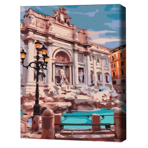 Pictură pe numere 30*40 сm (fără cutie) – Havuzul Trevi din Roma