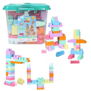 Конструктор Ведёрко с пастельными блоками &quot;Play Blox&quot;, 107 элем.