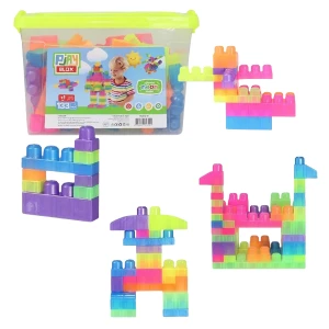 Конструктор Ведёрко с неоновыми блоками &quot;Play Blox&quot;, 133 элем.