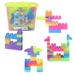 Конструктор Ведёрко с неоновыми блоками &quot;Play Blox&quot;, 107 элем.