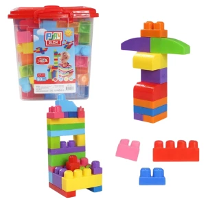 Конструктор Ведёрко с блестящими блоками &quot;Play Blox&quot;, 83 элем.