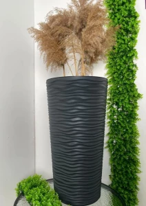 GHIVECI DECORATIV CU INSERT NEGRU – 35,5 x 66 CM (115098)