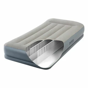 INTEX Saltea gonflabilă "Velur MID-Rise Air" 99x191x30 cm cu tetieră și pompă încorporată 220V, până la 136 kg