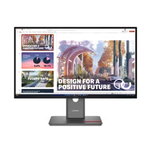 27" Monitor Lenovo ThinkVision P27QD-40, IPS 2560x1440 WQHD, Negru