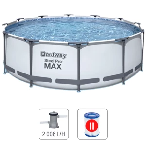 Bestway Piscina Steel Pro Max 366x100cm, 9150L, carcas metal