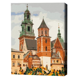 Картина по номерам 40*50 см (в упаковке) - Вавельский замок в Кракове