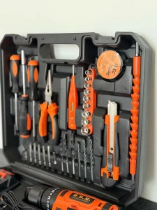 SET SCULE CU BORMASINA CU PERCUTIE FARA FIR D.D.M. 24V CU 2 ACUMULATORI (BK-CD523T)
