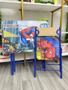 SET MASA CU SCAUN PLIABIL PENTRU COPII – SPIDER-MAN CITY  (DPD25-01)