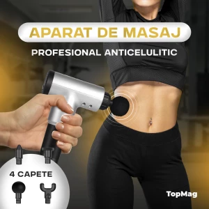 Aparat de masaj profesional anticelulitic, Fascial Gun, 4 capete, vibratii (KH-320)