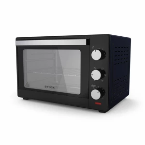 Electric Oven BROCK TO 3001 BK, Black 30L, 1600W, Convection function, Double glass, Temperature: 100°C - 230°C, Heating functions: Off / Heating from