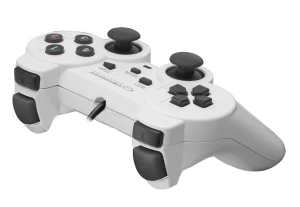 Gamepad Esperanza WARRIOR EGG102W  White/Black, Vibration Game Pad, 15 buttons, 2 sticks, Ergonomic design, 2 modes (analog and digital), Soft sweat-r